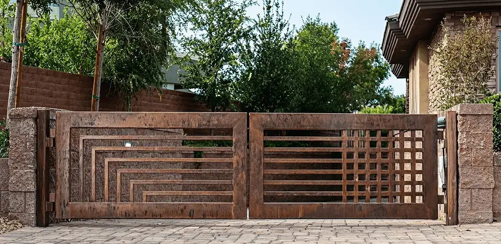 Custom driveway gate installation for a home entrance in Cincinnati, OH