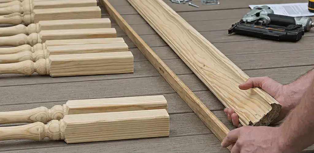 Handrail installation materials and wood components for stair rail work in Cincinnati, OH
